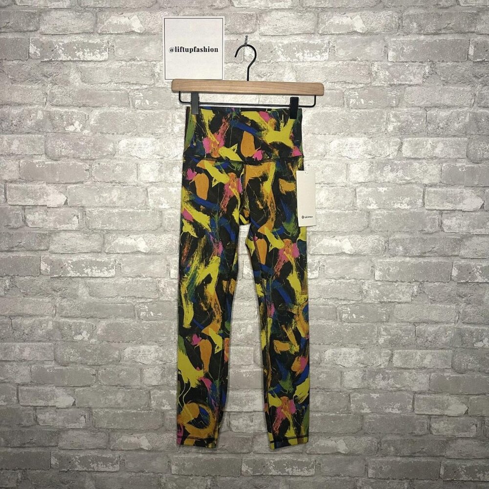 Lululemon Wunder Train High Rise Leggings – Abstract Print, Size 4